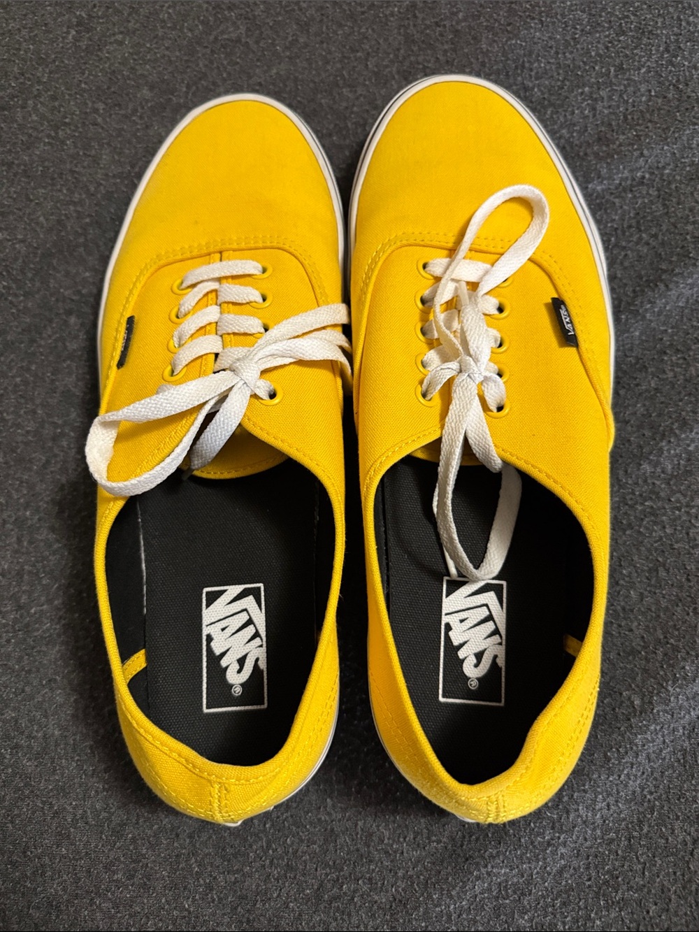 Vans Yellow Canvas Low-Top Sneakers